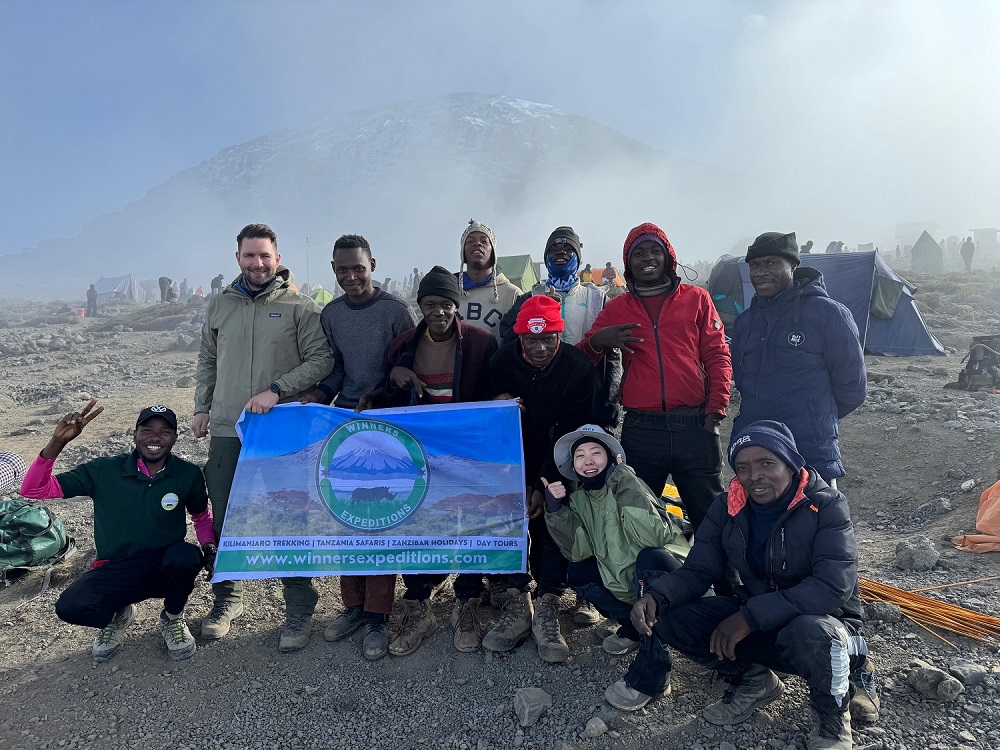 Adventure and travel in Tanzania with Winners Expeditions, the best tour company in Tanzania and premier tour company in Tanzania, featuring expertly guided climbs to Mount Kilimanjaro and Mount Meru with Kilimanjaro local guides and Mount Meru local guides, thrilling wildlife safaris in Serengeti, Ngorongoro, Tarangire, and Lake Manyara with Tanzania safari tour guides, authentic experiences with local tribes and communities, cultural and beach tours in Zanzibar with Zanzibar local guides, and unforgettable journeys offered by the best Tanzania local tour company and trusted Tanzania tour operator.
6 days Kilimanjaro climbing Machame route