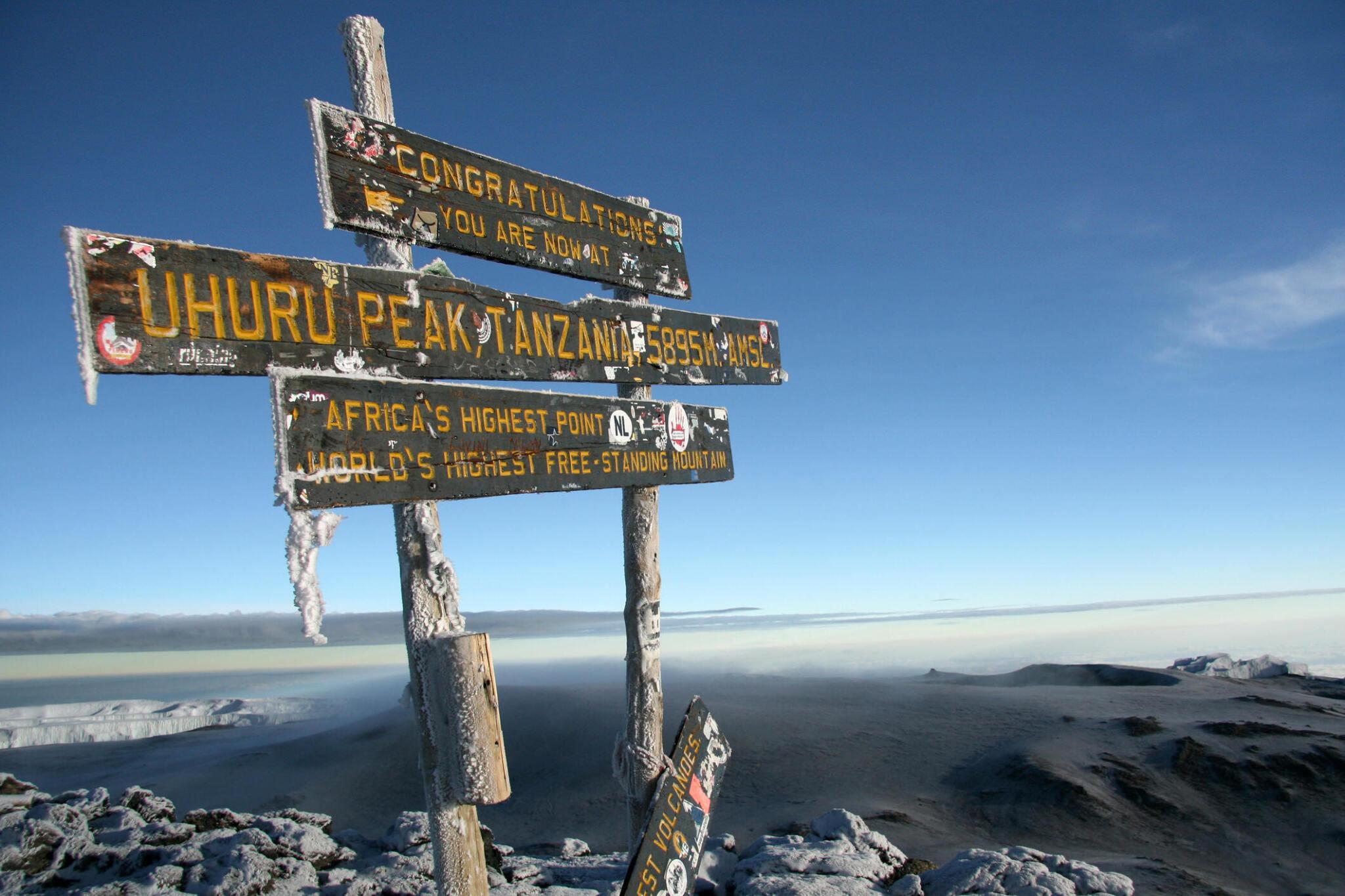 Hikers on the Machame Route, Kilimanjaro
